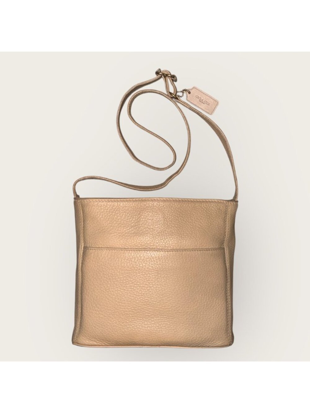 VTG Coach Sonoma Pocket Zip Crossbody 4924 Wheat Natural Grain Leather 90s USA - Picture 6 of 11